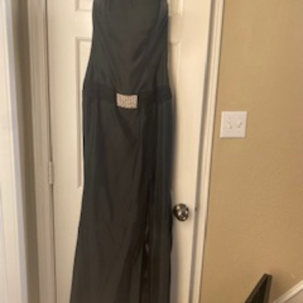 Jovani black strapless dress